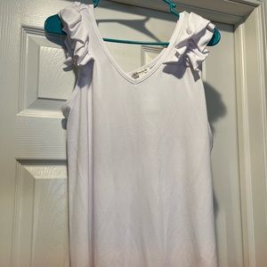 Rufffle sleeve tank top